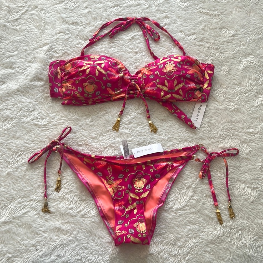 NWT pink & gold bikini